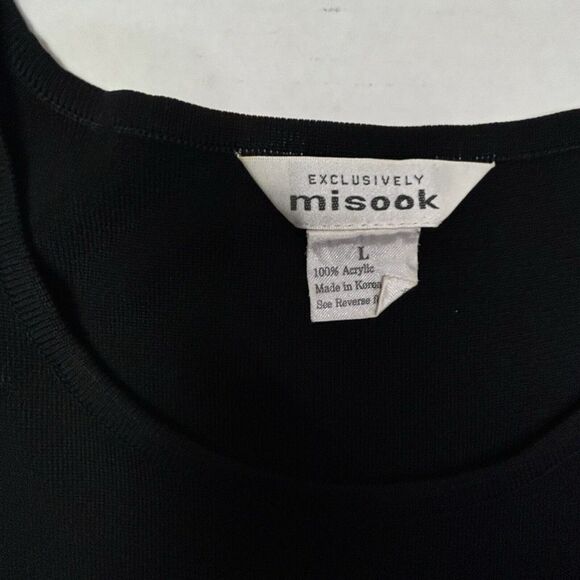 Misook Exclusively Pullover Tank Black Dress Large‎ Knit Sleeveless Sheath EUC - Picture 4 of 10